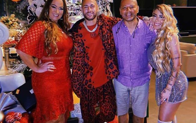 Nadine, Neymar Júnior, Neymar pai e Rafaella