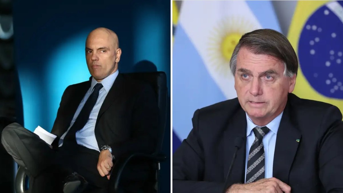 Alexandre de Moraes, presidente do STF, e o ex-presidente Jair Bolsonaro Alexandre de Moraes, presidente do STF, e o ex-presidente Jair Bolsonaro