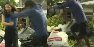 Repórter da Band é agredida no Mercado Central durante ao vivo