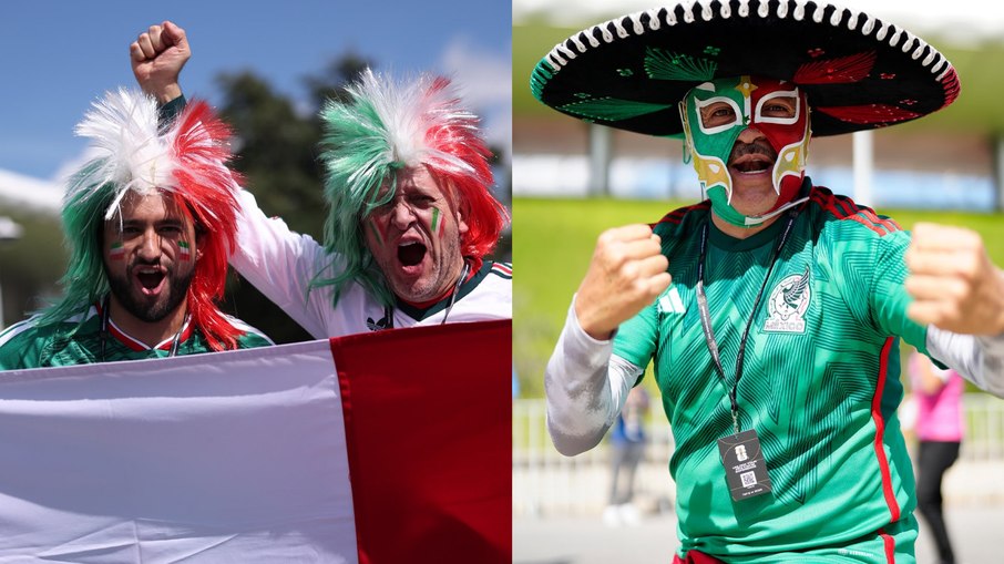 Com muito barulho, a torcida mexicana apoiou durante toda a partida Com muito barulho, a torcida mexicana apoiou durante toda a partida