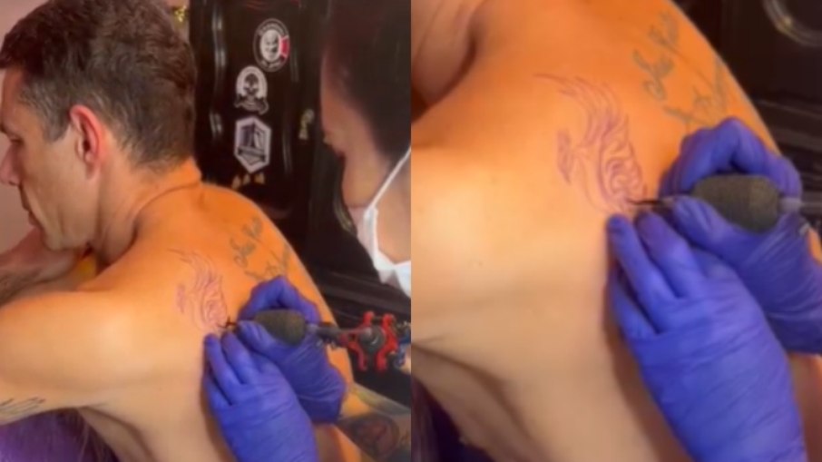 Marcus Buaiz tatua fênix após separação