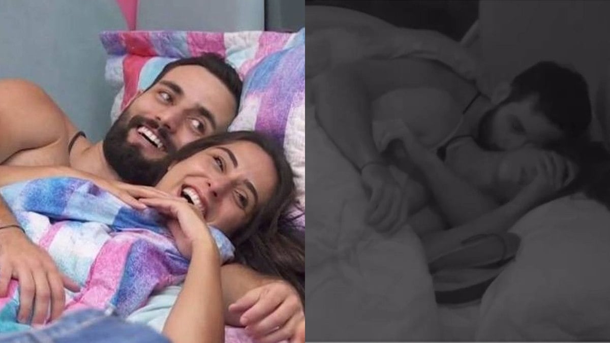 Deniziane e Matteus trocaram carícias e se beijaram no 'BBB 24'