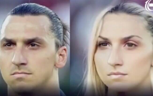 Jogadores de futebol foram transformados em mulheres - Ibrahimovic