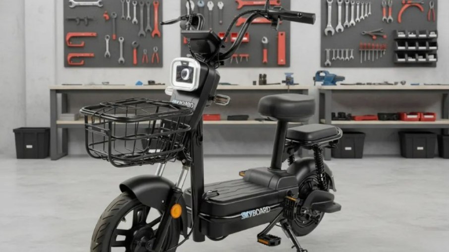 Bicicleta elétrica Skyboard está entre as opções do Mercado Livre