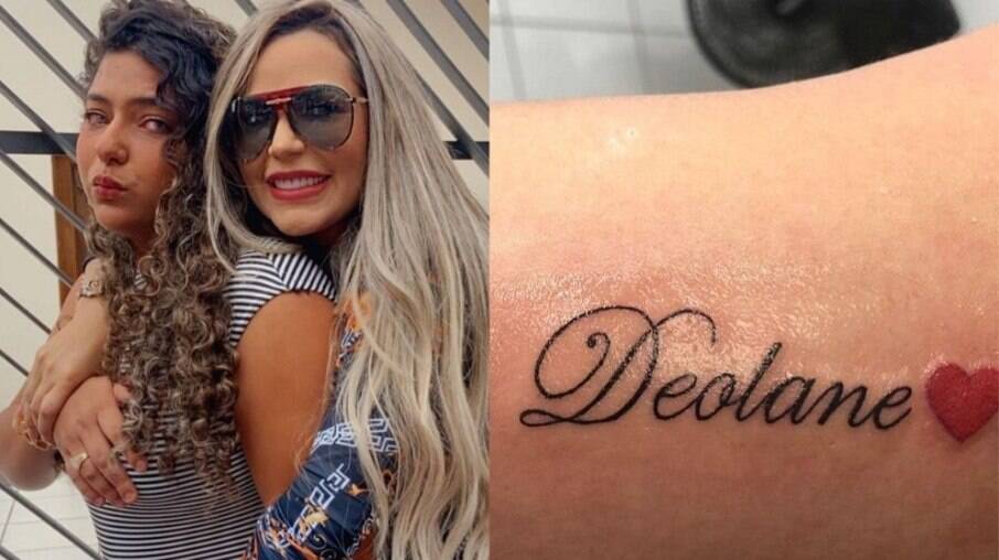 Nathali exibe sua tatuagem em encontro com Deolane Bezerra