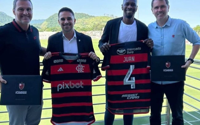  Rodrigo Caetano e Juan estiveram com diretores do Flamengo - Foto: Reprodução | Story Juan Instagram
