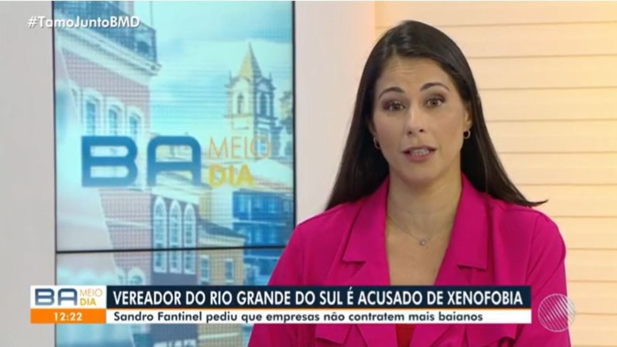 Apresentadora critica fala xenofóbica de político ao vivo