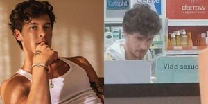 Shawn Mendes é visto na seção 'vida sexual' em uma farmácia em SP
