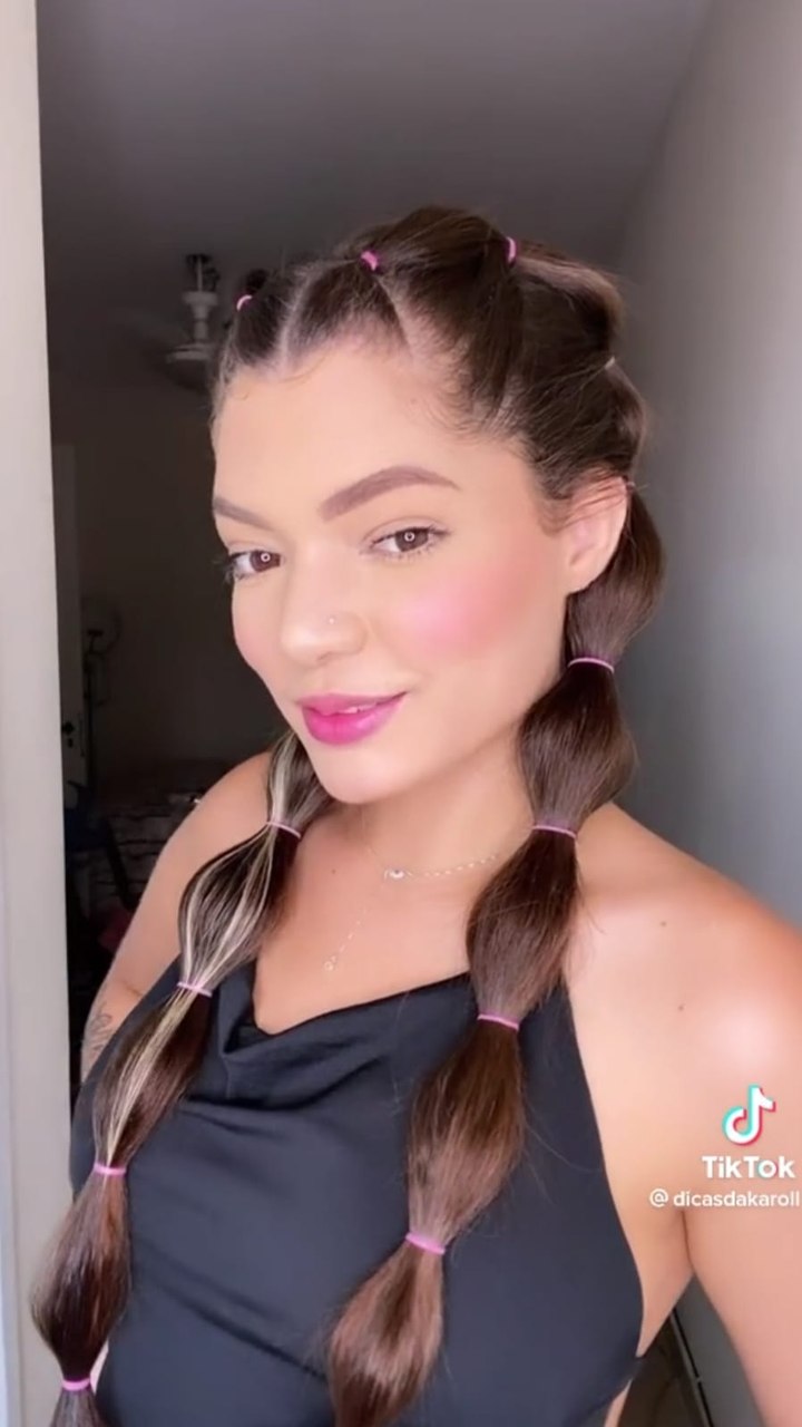 penteado com elástico 