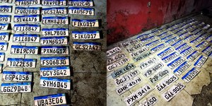 PM apreende mais de 50 placas falsas em oficinas de São Paulo