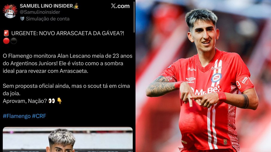 Durante a sondagem do Flamengo, Lescano foi apelidado de Durante a sondagem do Flamengo, Lescano foi apelidado de