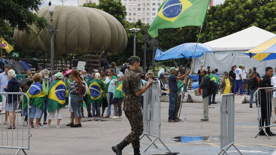 Acampamento em frente Comando Militar do Leste, em Brasília, foi desmontado por ordem de Alexandre de Moraes