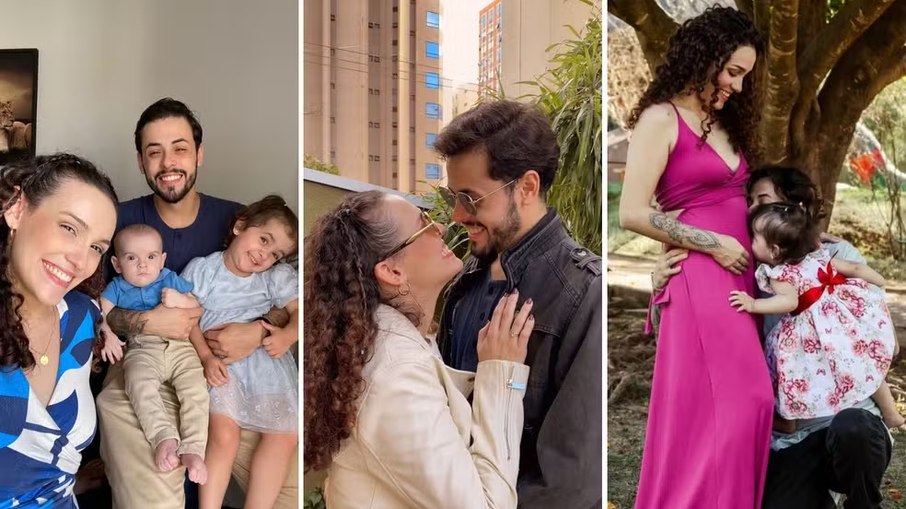 Lucas e Gabriela são pais de Luna e Apolo Lucas e Gabriela são pais de Luna e Apolo