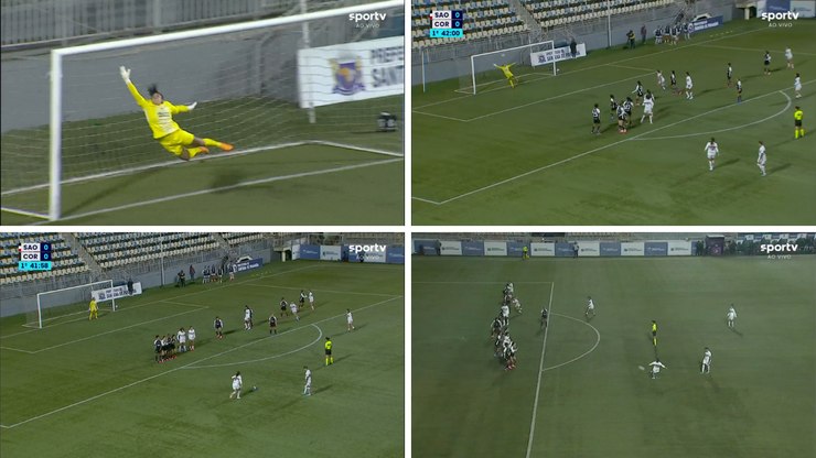 Camilinha repete gol histórico de Ceni contra o Corinthians