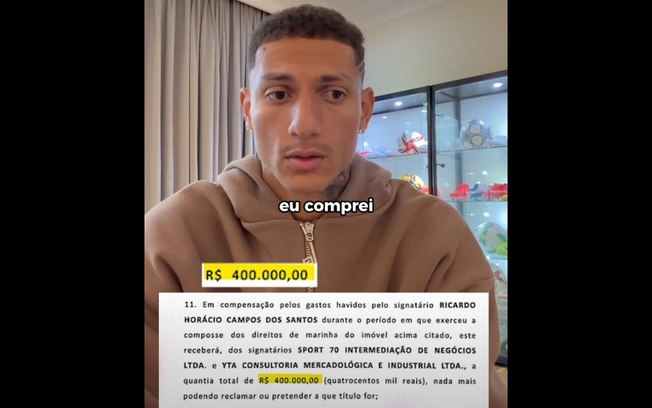 Richarlison cobra advogado Willer Tomaz sobre compra de ilha em Angra dos Reis