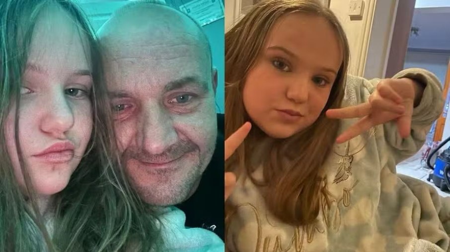 Tiegan Jarman e o pai Paul Jarman Tiegan Jarman e o pai Paul Jarman