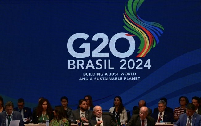 O presidente Luiz Inacio Lula da Silva fala durante a reunião do G20, em 24 de julho de 2024, no Rio de Janeiro