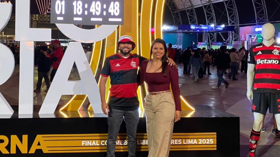 Zé Luis e Lanuce Carvalho viajaram até Lima para a decisão da Libertadores