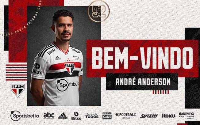 André Anderson é anunciado pelo São Paulo por empréstimo