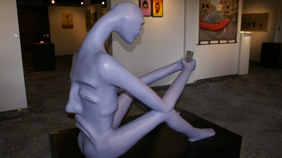 Escultura em exposição no 30º SAV de Vinhedo