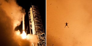 Sapo “voa” após lançamento de foguete da NASA