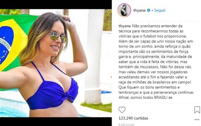 Publicação do Instagram de Thyane Dantas, esposa  de Wesley Safadão, em que mais de 1500 comentários foram ocultados