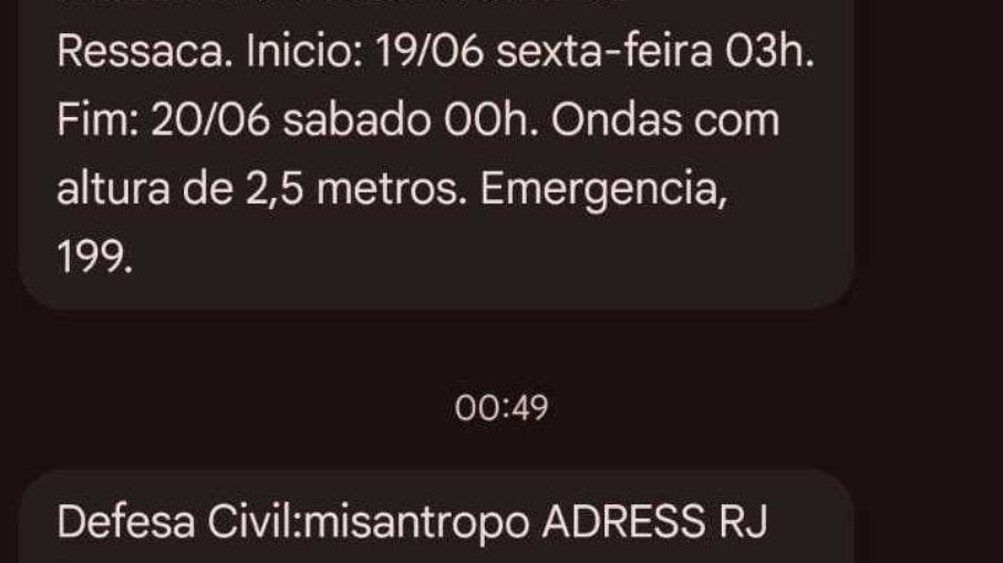 Alerta dda Defesa Civil