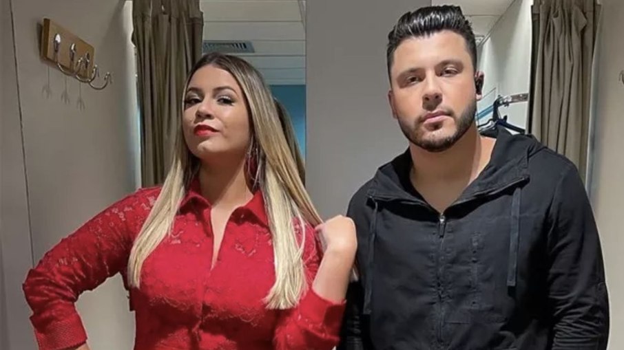 Marília Mendonça e Murilo Huff em foto nas redes sociais