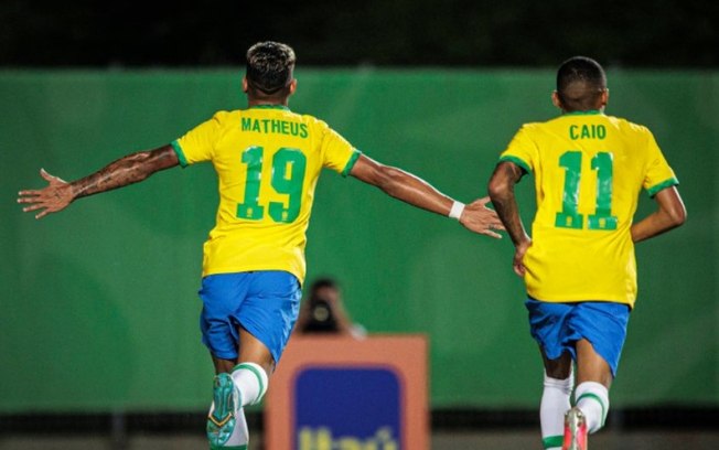 Matheus Martins marca dois e Brasil goleia Equador em torneio Sub-20