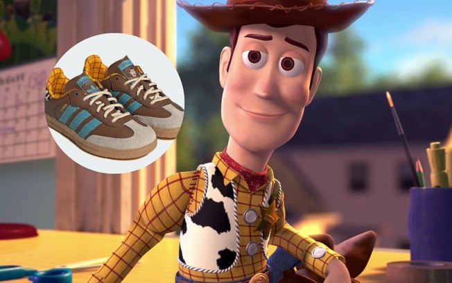 Tênis Samba, da Adidas, ganha versão inspirada em Woody, de Toy Story
