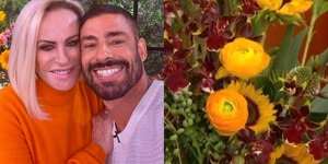 Em meio a polêmica, Cauã Reymond manda flores para Ana Maria