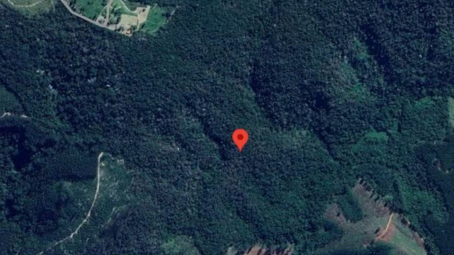 Área de mata que o ciclista estava perdido