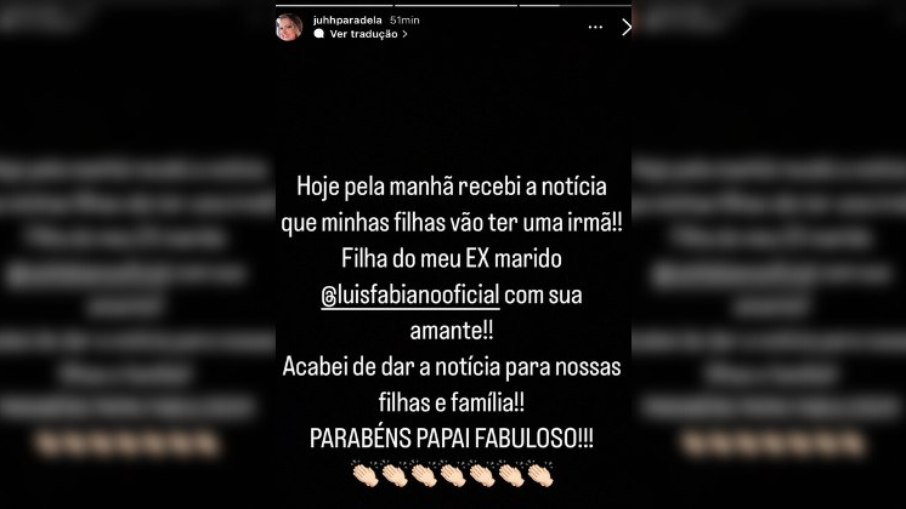 Esposa de Luís Fabiano revela que ídolo do São Paulo terá filha com amante