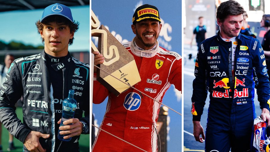 Antonelli lidera o Mundial, enquanto Hamilton chega após a primeira vitória com a Ferrari na temporada; Verstappen vive início ruim
