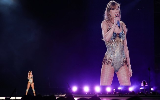 A cantora americana Taylor Swift durante apresentação da sua turnê 