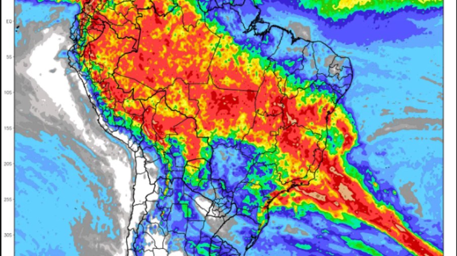 A frente fria chegará pelo Sul do país no início da semana A frente fria chegará pelo Sul do país no início da semana