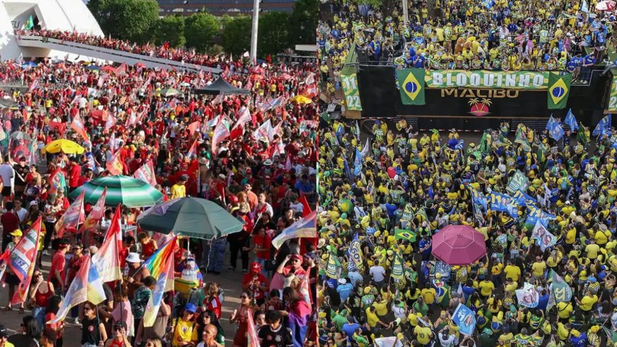 Em Brasília, atos por Lula e Flávio ficam a 2 km de distância - Foto