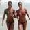 Bia e Branca Feres, as gêmeas do nado sincronizado, são fãs do modelo de biquíni coração. Foto: AgNews