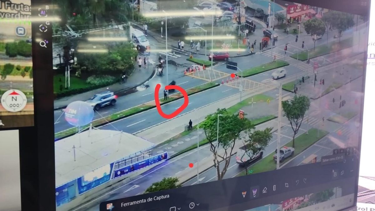 Local aonde o operador do drone foi apreendido no entorno da cidade do Rock Local aonde o operador do drone foi apreendido no entorno da cidade do Rock