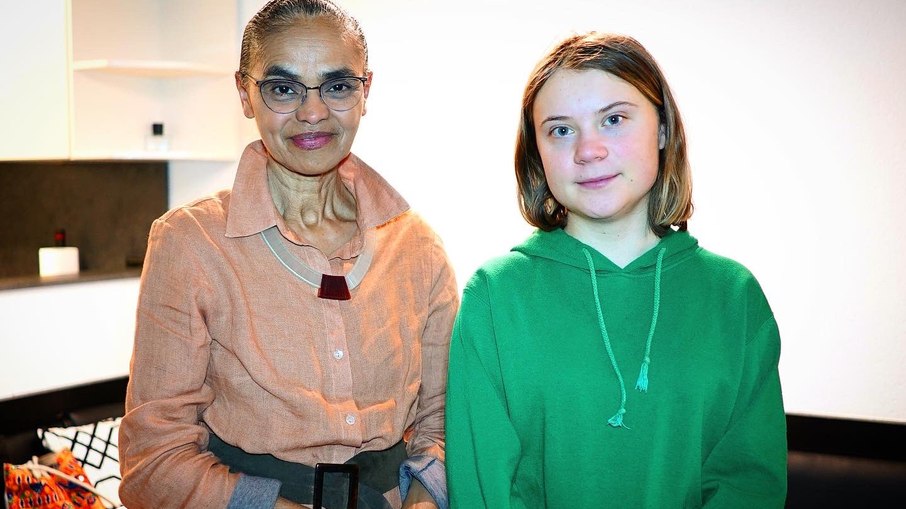 A ministra Marina Silva e Greta Thunberg