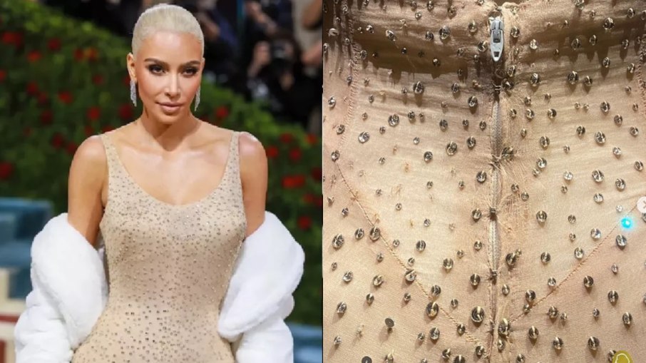 Kim Kardashian é alvo de críticas por usar vestido de Marilyn Monroe