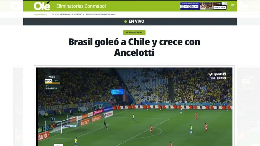  Olé - Brasil x Chile