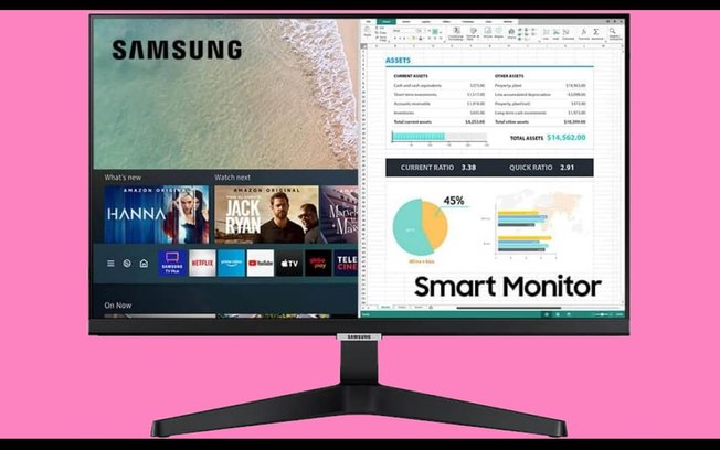 Oferta Relâmpago: 40% de desconto no Smart Monitor M5 da Samsung