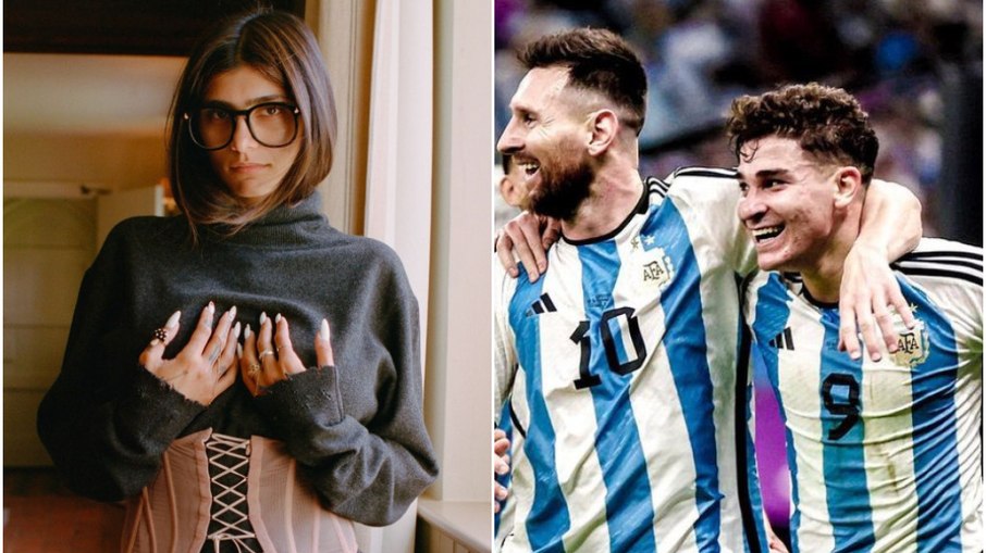 Mia Khalifa nega romance com Julián Alvarez, campeão do mundo com a Argentina