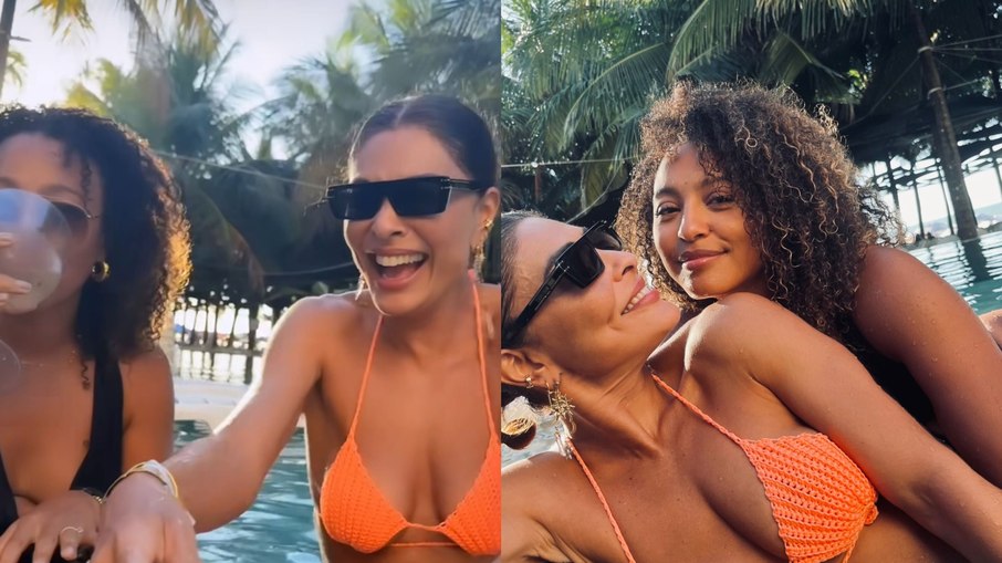 Atrizes Sheron Menezzes e Juliana Paes se encontraram no Ceará