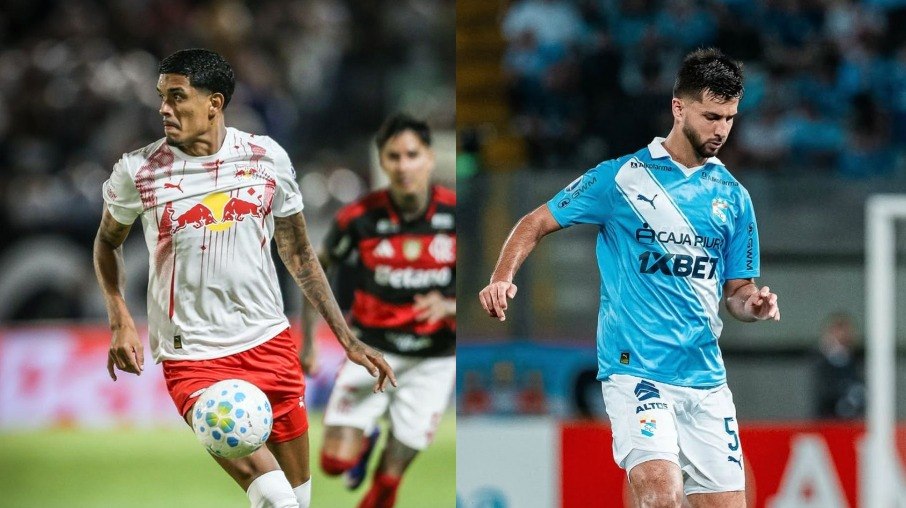 Lucas Barbosa e Lutiger se enfrentam em Bragantino x Sporting Cristal