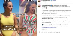 Paolla Oliveira ironiza boato sobre cirurgia íntima