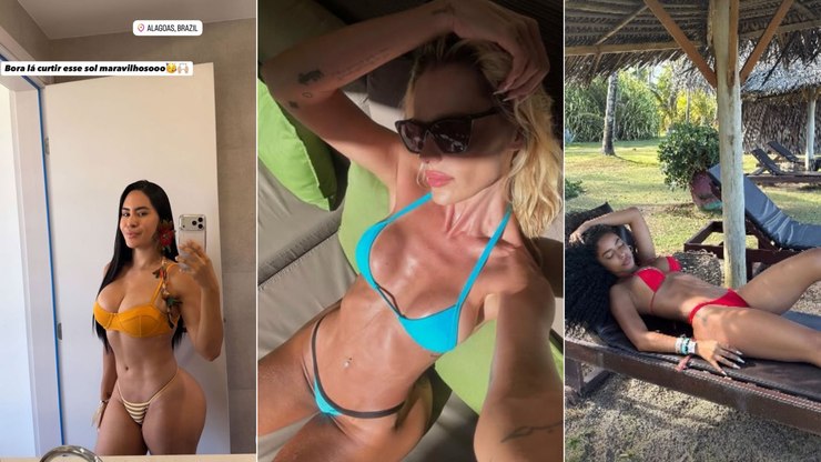 Famosos aproveitam o calor intenso nesta segunda-feira