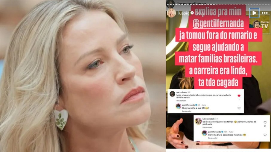 Luana Piovani perde a paciência e detona Fernanda Gentil