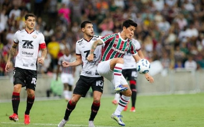 Cano marcou o gol do Fluminense no empate por 1 a 1 com o Vitória Cano marcou o gol do Fluminense no empate por 1 a 1 com o Vitória